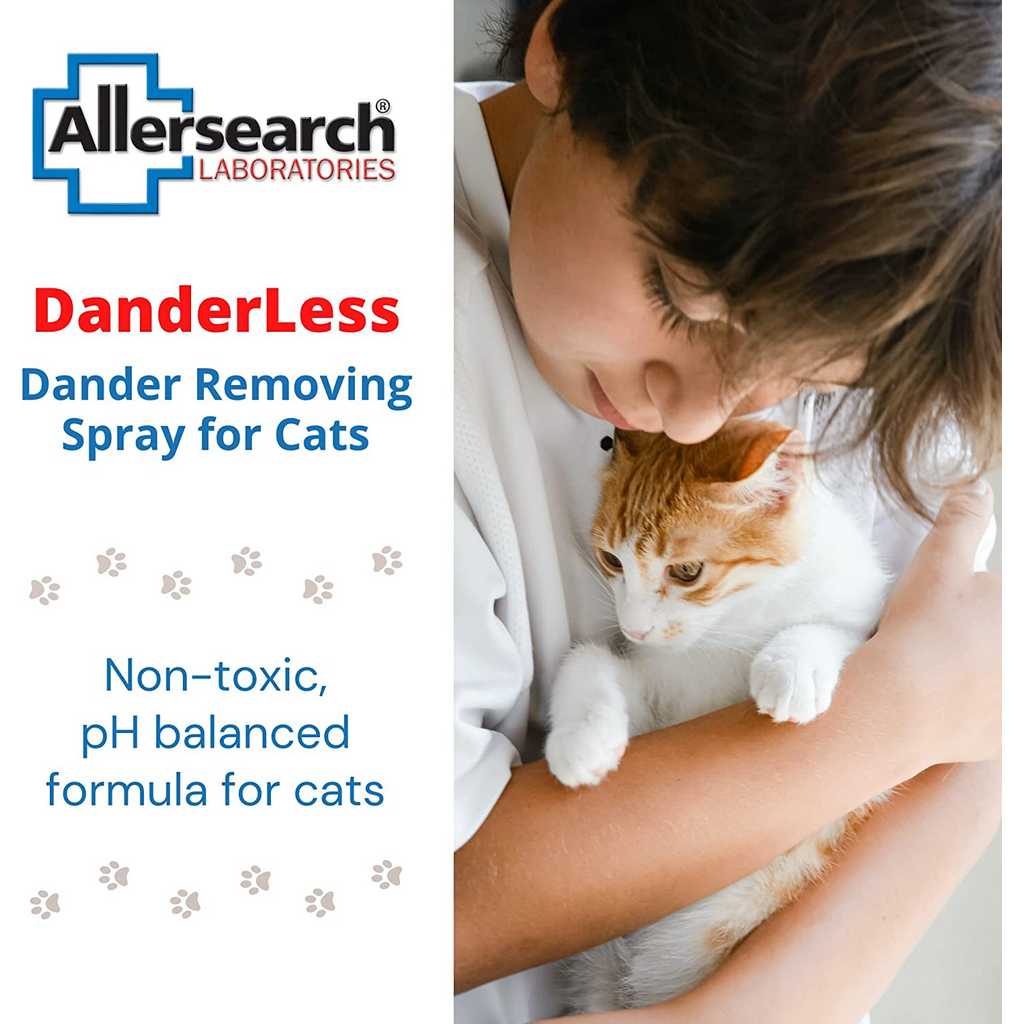 Danderless dander removing spray for cats