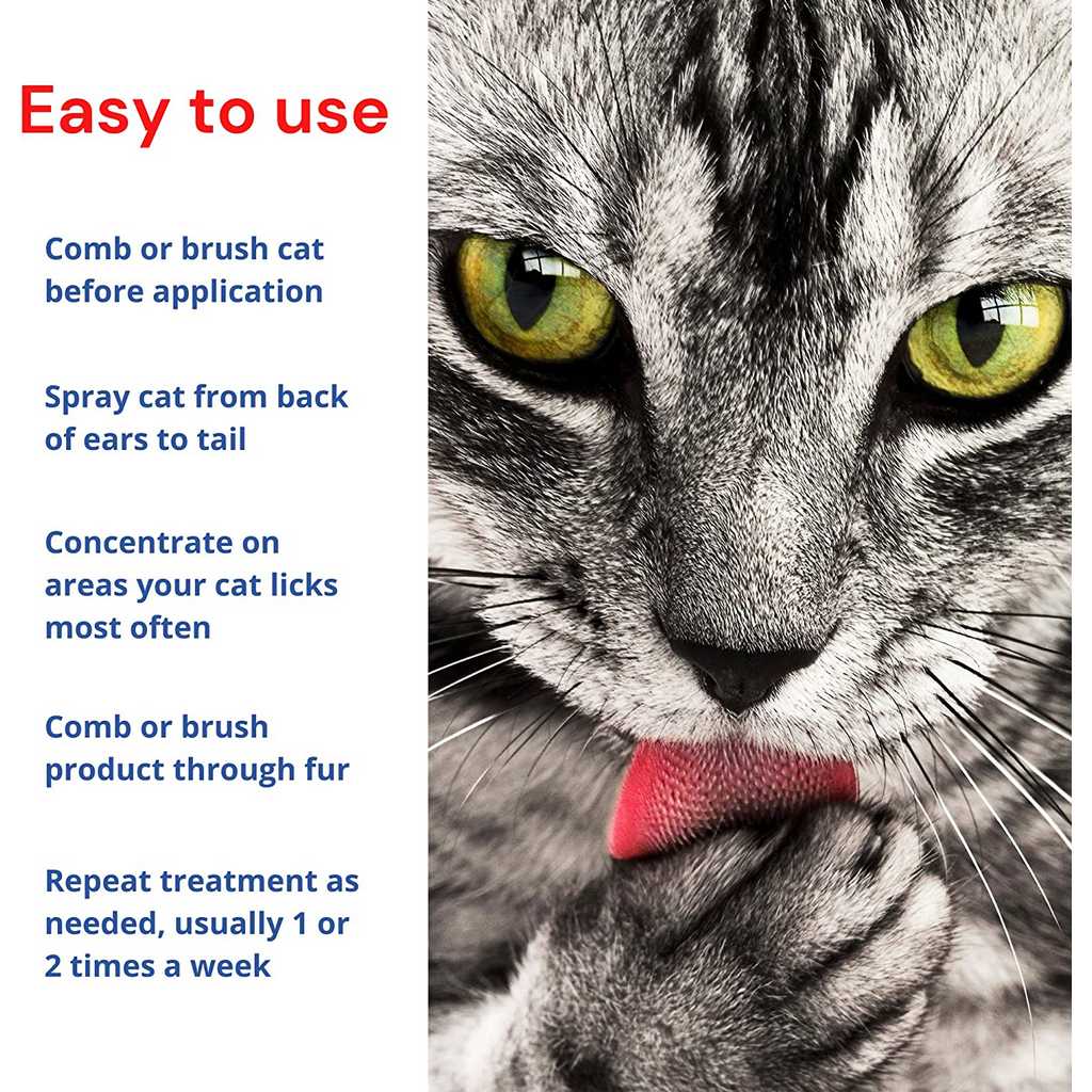 Danderless dander removing spray for cats