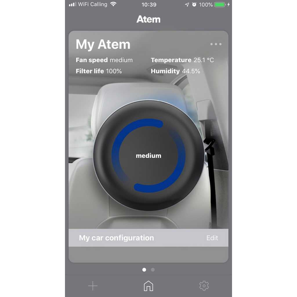 Atem Car air purifier App